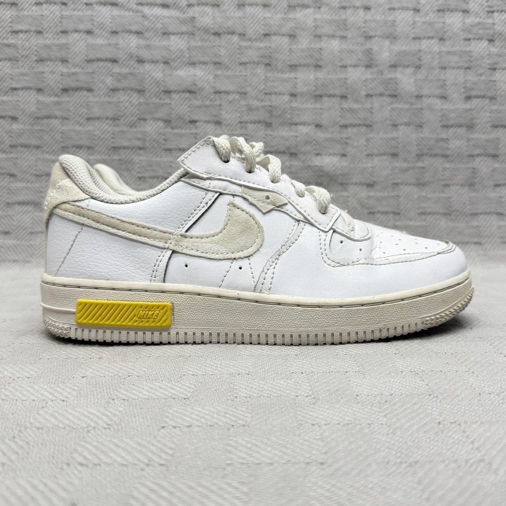 Nike Force 1 Fontanka PS White Opti Yellow Unisex Kids Size‎ 2.5 DO6146-100